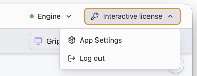 계정 메뉴에서 App Settings 열기