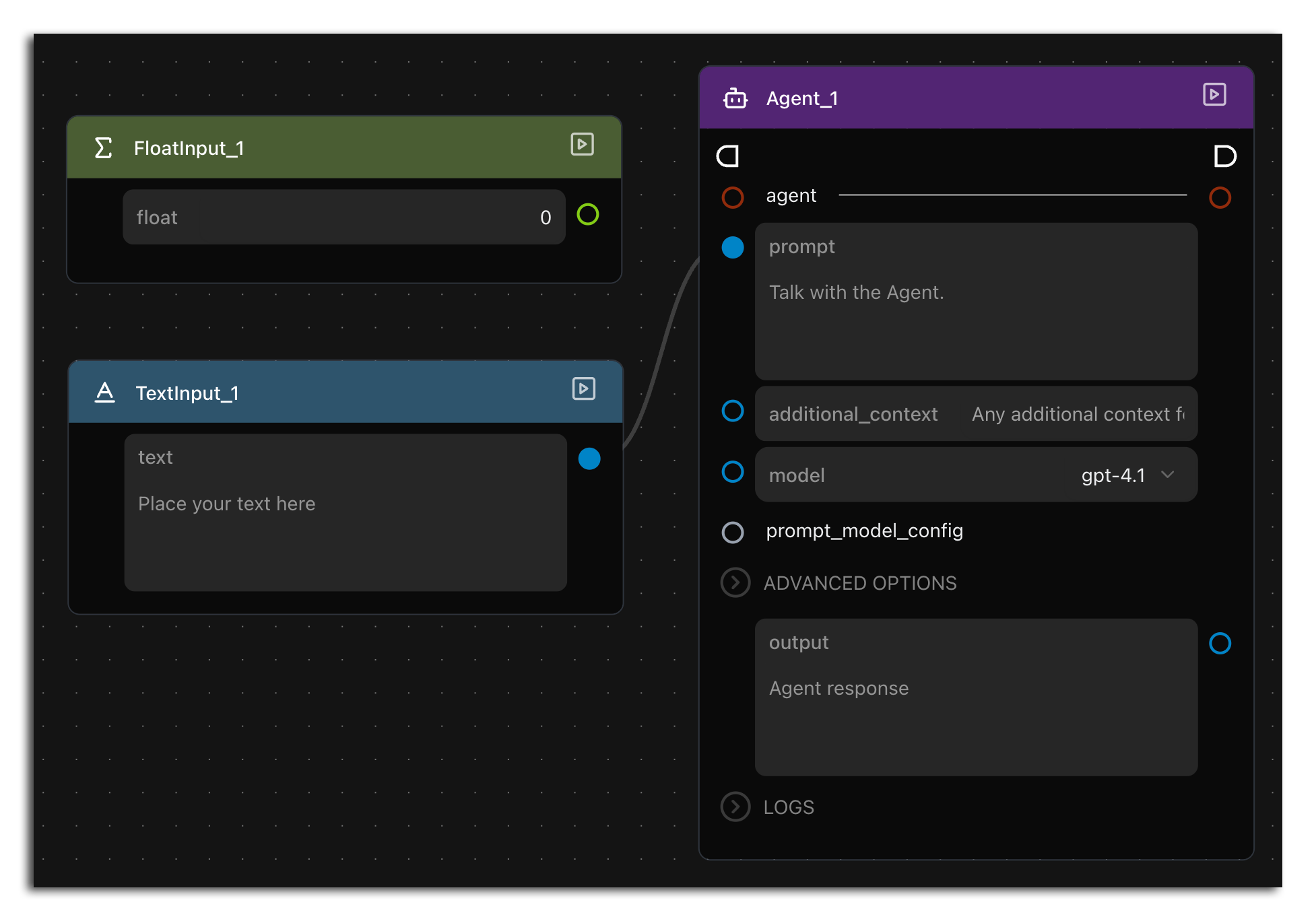Node on the workspace